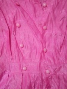 Korean Vibrant Pink Peplum Top