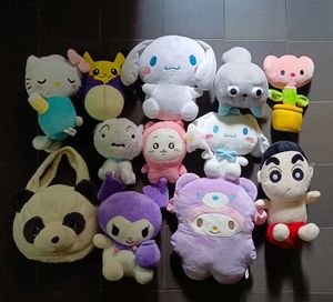 Four Assorted Cute Plush Toys