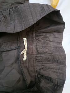 Vintage Ruffled Brown Blouse