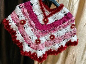Handmade Crochet caplet wool fr winters
