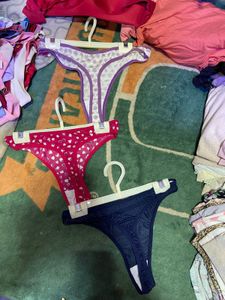 Assorted Thong Panties - 3 Pack