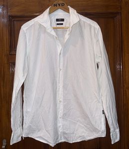 BOSS Men's White Casual Shirt