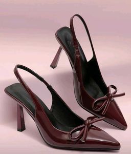 Chic Bow Slingback Heels