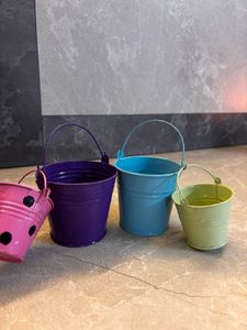 Set of 4 Mini Decorative Buckets