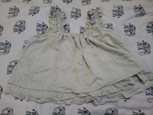 Light Blue Ruffle Strap Square Neck Top