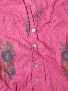 Pink Floral Print Tunic Dress