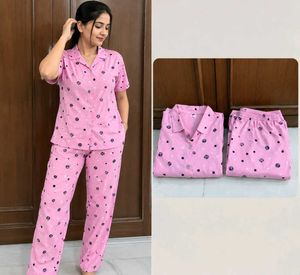 Cute Pink Polka Dot Pajama Set