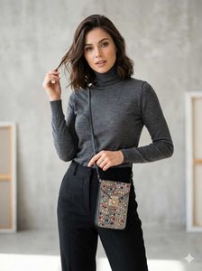 Chic Embellished Crossbody Phone Bag