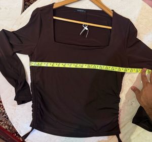 Trendyol Chic Ruched Long Sleeve Top