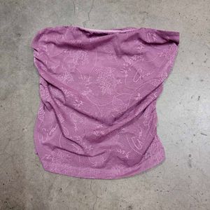Lilac Lace Strapless Top