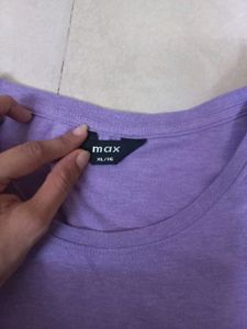 Women's Casual Lavender T-Shirt