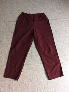 Classic Maroon Wide Leg Pants