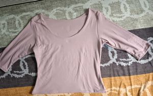 🇰🇷Basic Lavender 3/4 Sleeve Top