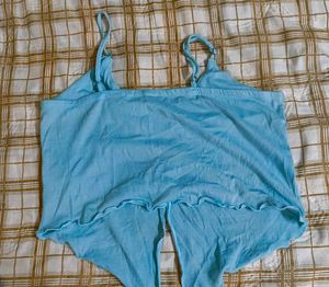 Light Blue Ruched Cami Top Westside