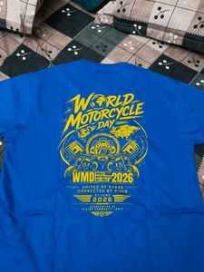 Blue T-Shirt with "ABC INDIA" Print