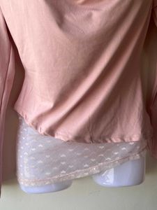 Elegant Pink Long Sleeve Top