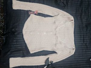 whimsy Lace Trim Knit Sweater