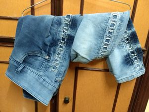 Ankle Denim Blue Jeans For Women