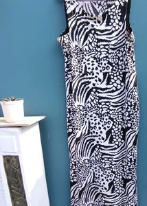 Animal Print Maxi Dress fit 40 to 50 strachable