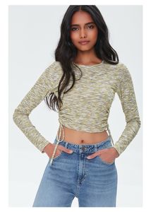 Forever 21Multi Color Textured Fitted Knit Top