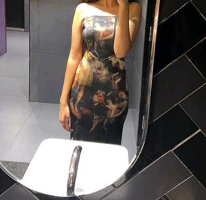 Newme roman off shoulder dress