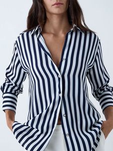 Mesh Striped Casual Shirt
