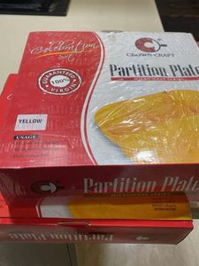 Sealed Pack 6 Yum Yellow Plates Set -Microwave Saf