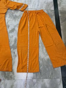 Orange Kurta Set with Pants