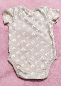 popees brown cotton onesie 0-3 M Like New
