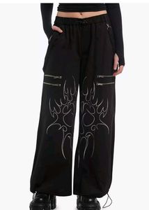 HOT TOPIC cyber sigil Grommet wide leg pants