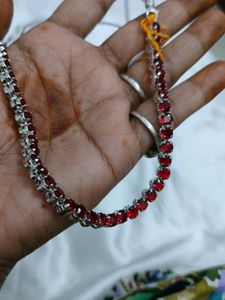 AD Ruby Sleek Necklace