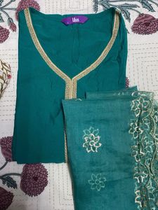 Elegant Teal Kurta Set with Dupatta