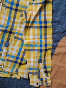 Attractive Yellow Checkered Casual Shirt - Unisex
