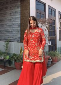 Red Colour Sharara
