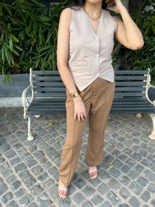 Beige Vest Coat