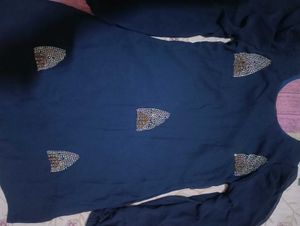 fixed price Navy Blue sharara top  Set wit