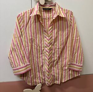 Striped Button-Up Shirt