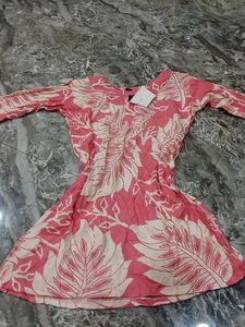 Pink Floral Print kurti