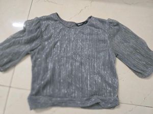 Sparkling Silver Party Top
