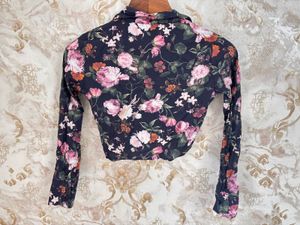 Floral Print Crop Top🌼