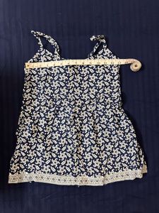 Women's Navy Floral Print Romper