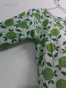 Vibrant Green Floral Kurta