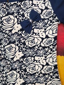 Floral Print blue and white top