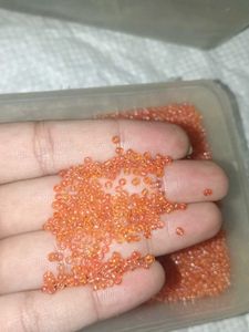peach color embroidery beads