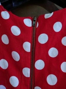 Red Polka Dot Peplum Top