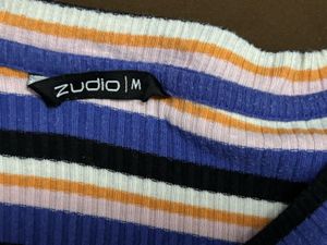 Colorful Striped Bell Sleeve Top