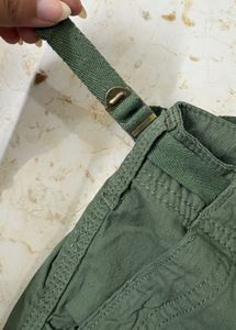 Olive Green Cargo Pants(Adjustable)