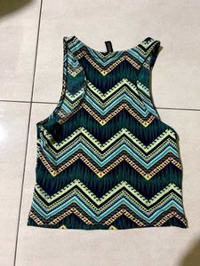 Boho Patterned Cropped Tank Top