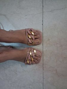 Stylish Strappy Chain Heels
