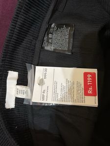 Black Corduroy Mini Skirt